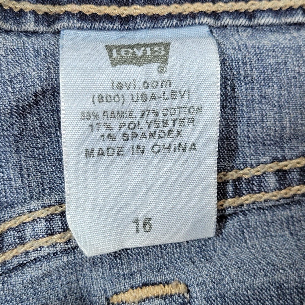 Levi's Women's Capri's 515 Noveau Blue Denim Size 16 - Picture 8 of 9